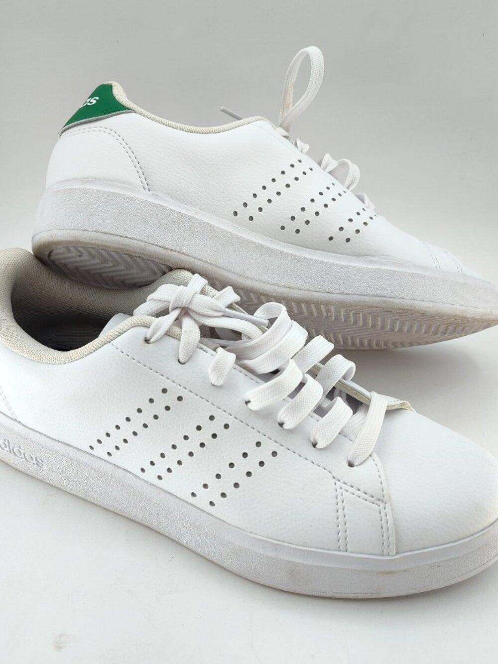Adidas Advantage 2.0 Cloudfoam Sneakers White Green US 7.5 Shoes